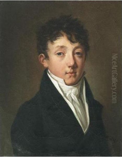 Portrait De Jeune Homme Oil Painting by Louis Leopold Boilly