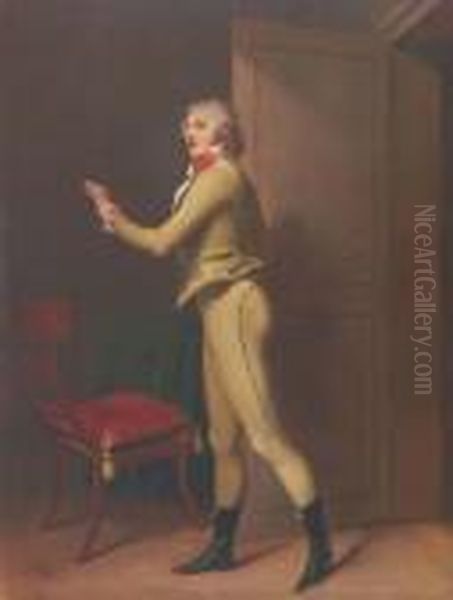 Acteur Elleviou Jouant Le Prisonnier Oil Painting by Louis Leopold Boilly