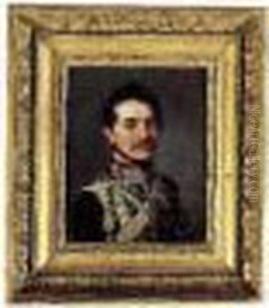 Portrait D'un Hussard Oil Painting by Louis Leopold Boilly