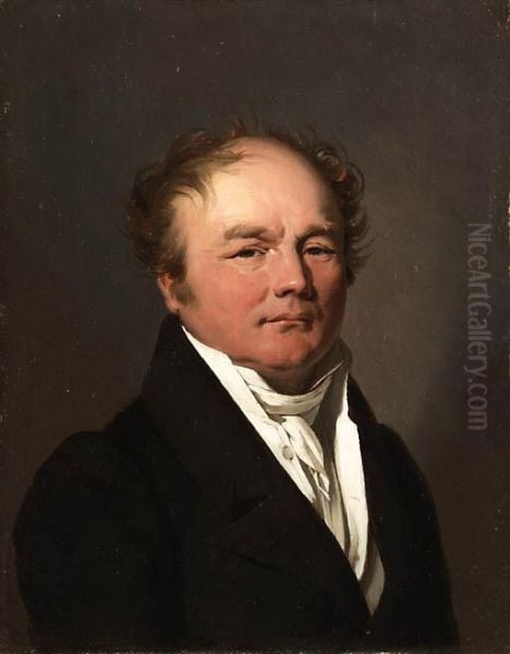 Portrait Of A Gentleman, Small Half Length Oil Painting by Louis Leopold Boilly