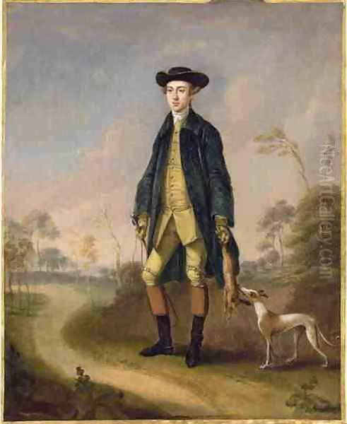 Huntsman with a Whippet Oil Painting by Edward Haytley