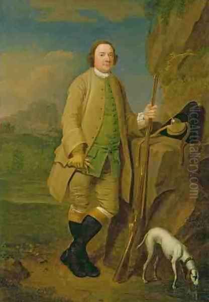 A Sportsman Oil Painting by Edward Haytley