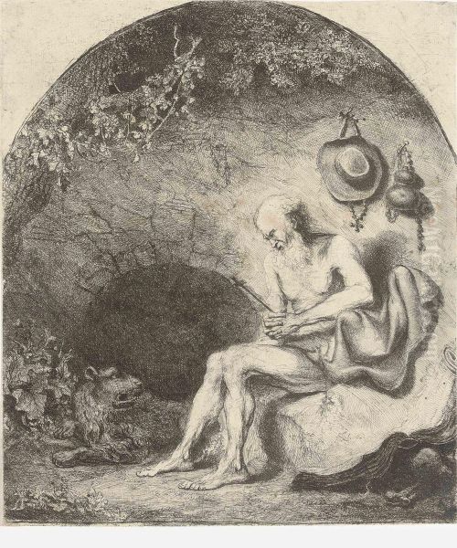 Saint Jerome In A Cave Oil Painting by Ferdinand Bol