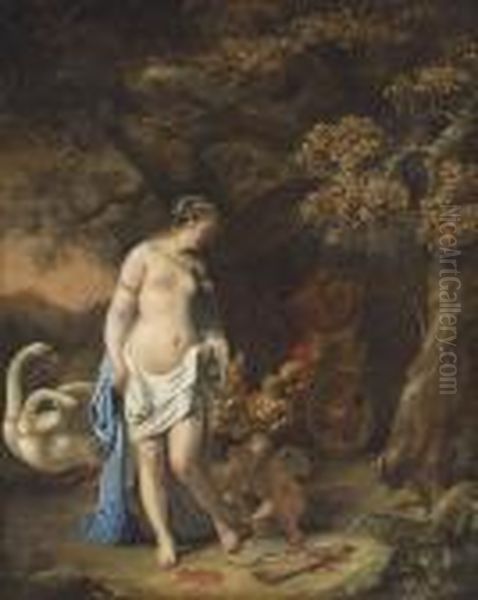 Venus And Cupid Oil Painting by Ferdinand Bol