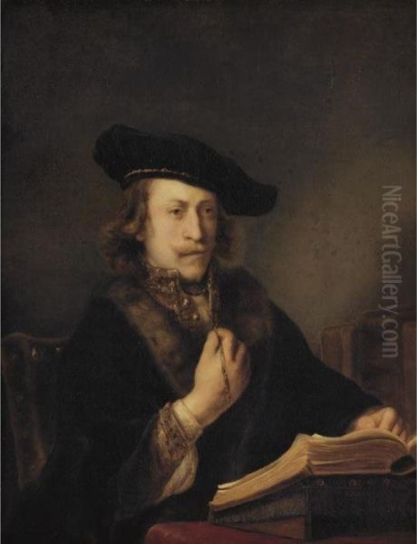 Man With A Book Oil Painting by Ferdinand Bol