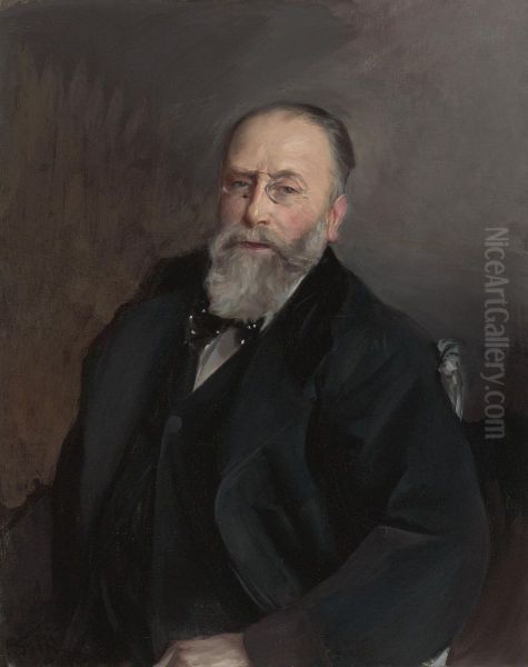 Portrait Of Baron De Rothschild Oil Painting by Giovanni Boldini