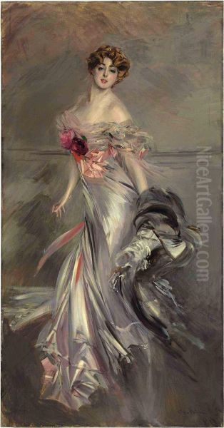 Portrait Of Marthe Regnier Oil Painting by Giovanni Boldini