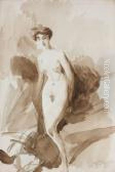 Etude De Femme Nue En Pied Oil Painting by Giovanni Boldini