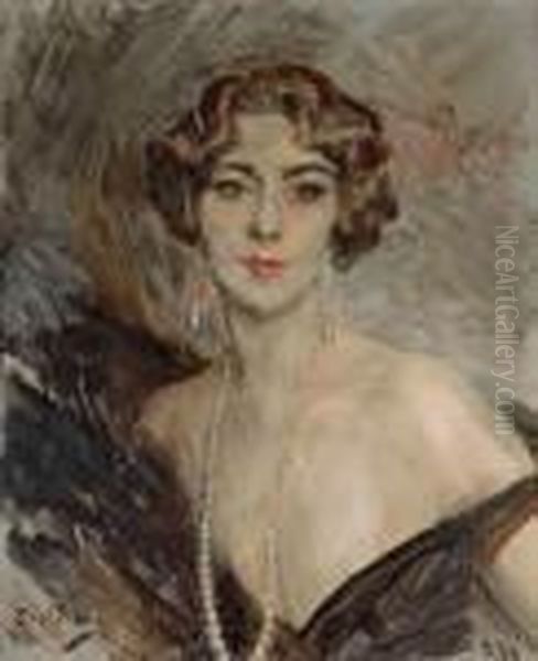 Portrait De La Marquise Carla Vitelleschi Oil Painting by Giovanni Boldini