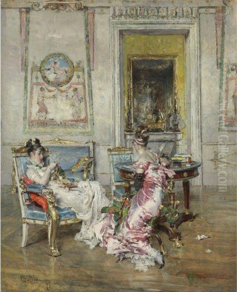 Ladies Of The First Empire Oil Painting by Giovanni Boldini