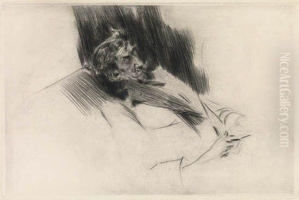 Whistler Alseep Oil Painting by Giovanni Boldini