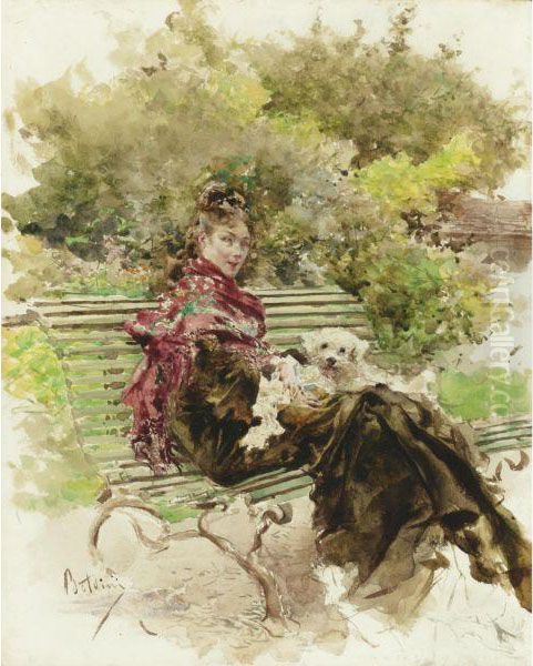 In The Park Oil Painting by Giovanni Boldini