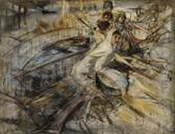 Studio Di Donne A Venezia: Study Of Women, Venice Oil Painting by Giovanni Boldini