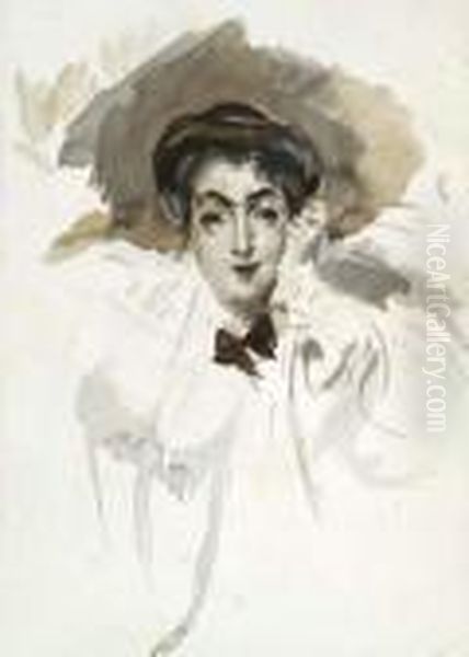 Portrait De Femme Oil Painting by Giovanni Boldini