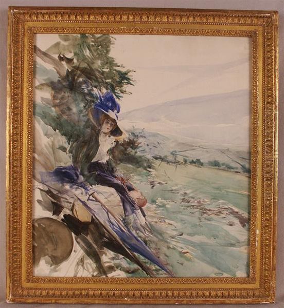 La Parisien Aux Champs Oil Painting by Giovanni Boldini