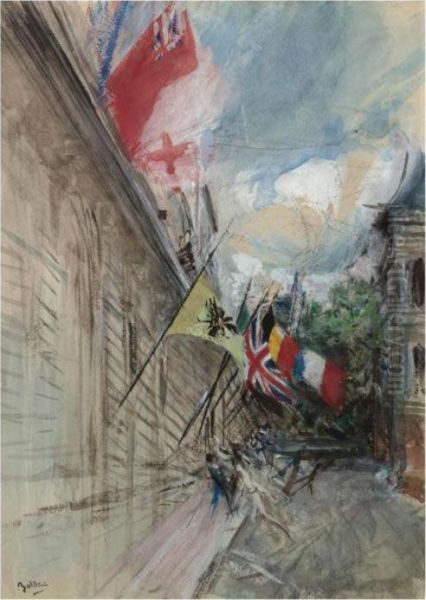 Paris, 14 July Oil Painting by Giovanni Boldini