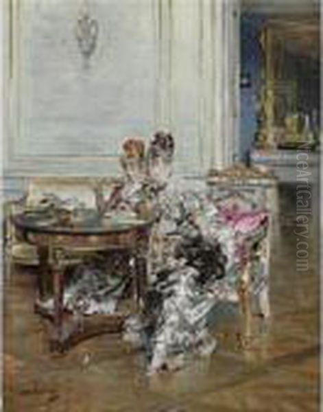 Confidences Oil Painting by Giovanni Boldini