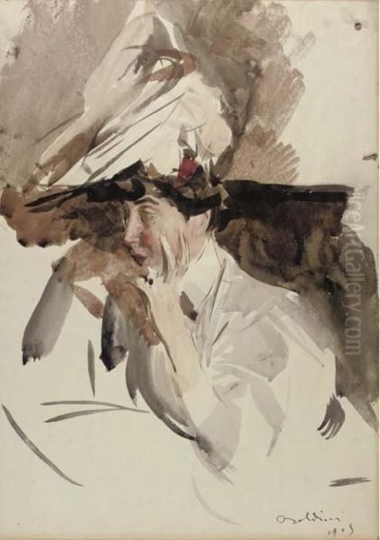 Consuelo, Duchess Of Marlborough Oil Painting by Giovanni Boldini