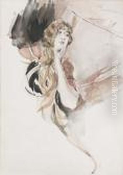 Capelli Biondi Oil Painting by Giovanni Boldini