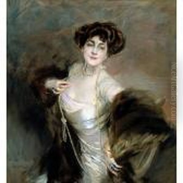 Portrait Of Diaz Albertini Oil Painting by Giovanni Boldini