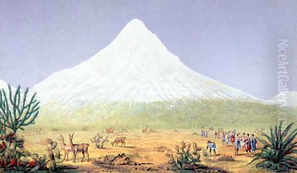 Chimborazo Oil Painting by Humboldt, Friedrich Alexander, Baron von