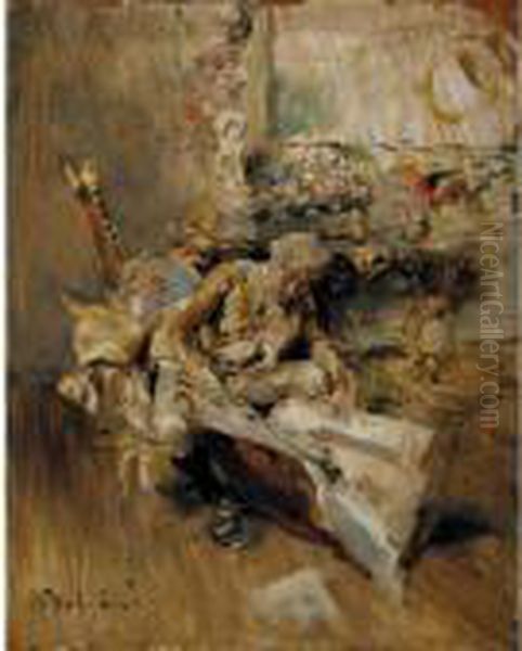 The Art Connoisseur Oil Painting by Giovanni Boldini