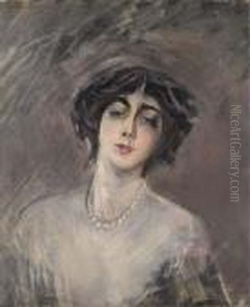 Donna Franca Florio Oil Painting by Giovanni Boldini