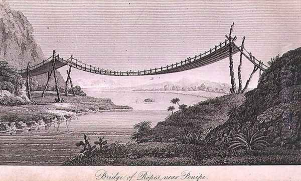 Bridge of Ropes near Penipe Oil Painting by Humboldt, Friedrich Alexander, Baron von