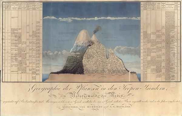 Geography of Plants in Tropical Countries A Study of the Andes Oil Painting by Humboldt, Friedrich Alexander, Baron von