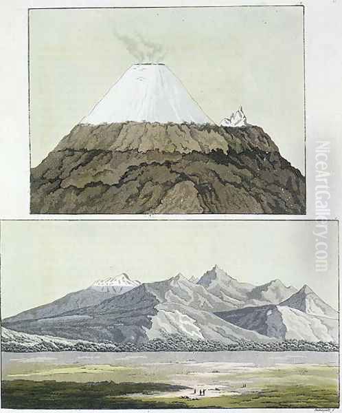 Summit of Cotopaxi and the eruption of Cotopaxi Oil Painting by Humboldt, Friedrich Alexander, Baron von