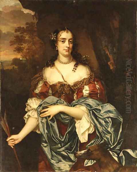 Portrait of a Lady- Queen Catherine of Braganza Oil Painting by Jacob Huysmans