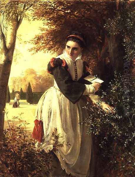 The Love Letter Oil Painting by John Callcott Horsley