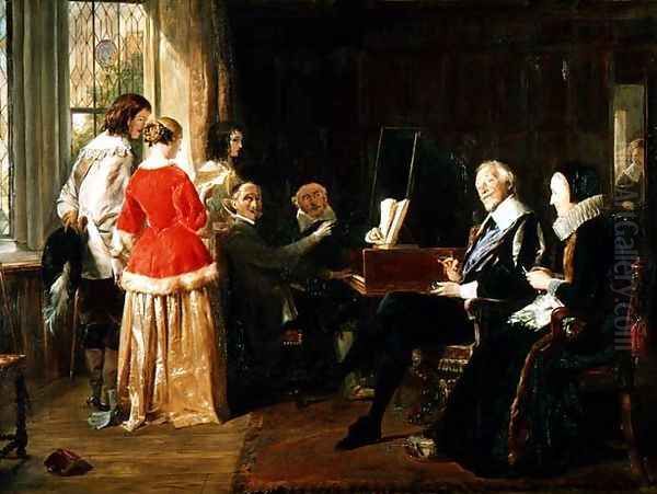 A Madrigal Oil Painting by John Callcott Horsley