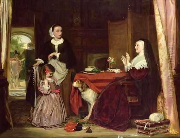 The New Dress Oil Painting by John Callcott Horsley