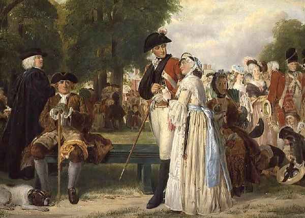 The World Forgetting Sunday Afternoon in Kensington Gardens 1877 Oil Painting by John Callcott Horsley