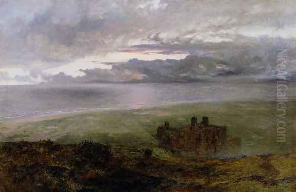 Harlech Castle 2 Oil Painting by Alfred William Hunt