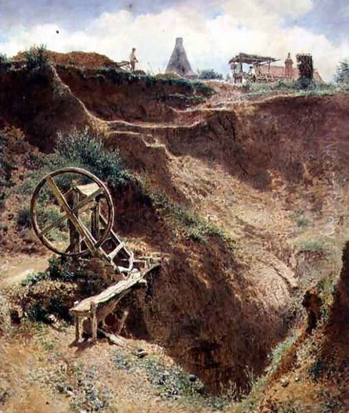 The Gravel Pit Kings Cross Oil Painting by Alfred William Hunt