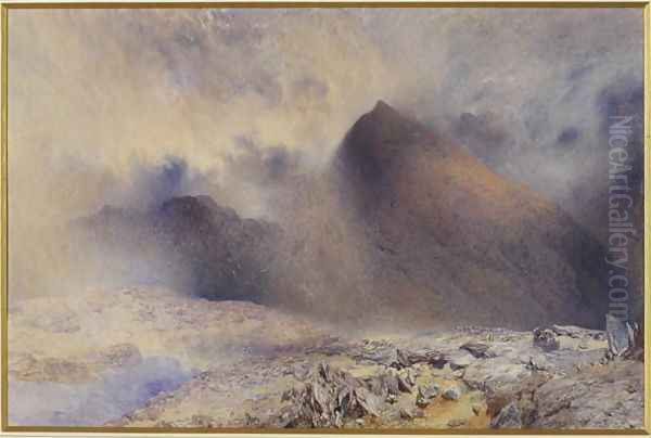 Mount Snowdon through Clearing Clouds Oil Painting by Alfred William Hunt