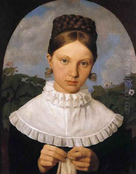 Portrait of Fanny Gail Oil Painting by Heinrich Maria von Hess