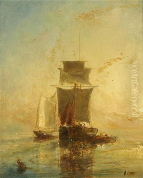 Coming In To Moor Oil Painting by William Joseph Caesar Julius Bond