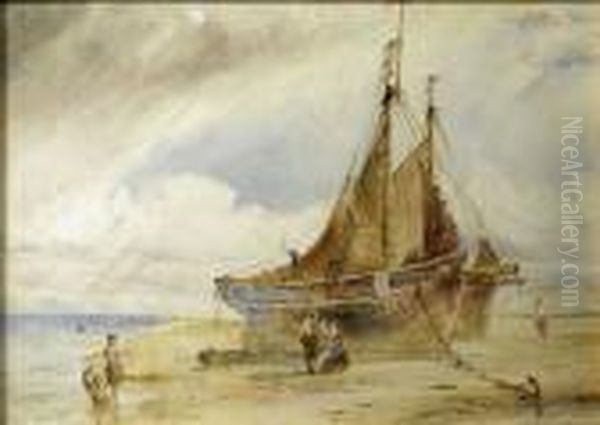 Watercolour Oil Painting by William Joseph Caesar Julius Bond