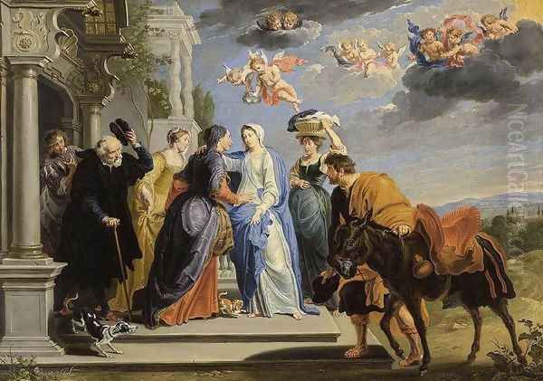 The Visitation 1659 Oil Painting by Willem van, the Elder Herp