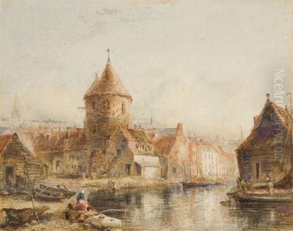 North Tower, Great Yarmouth Oil Painting by William Joseph Caesar Julius Bond