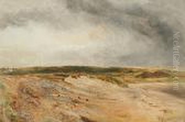 An Extensive Shore Scene, Thought To Be Rhos Colwyn Bay, Anglesey Oil Painting by William Joseph Caesar Julius Bond