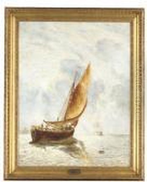 A Boat Entering The Mersey Oil Painting by William Joseph Caesar Julius Bond