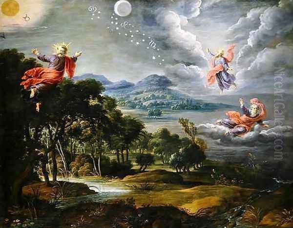 The Creation of Heaven Earth and Water Oil Painting by Willem van, the Elder Herp