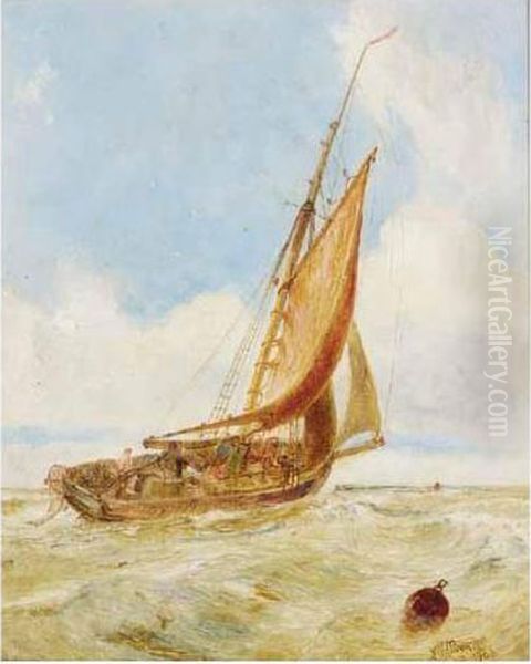 Sailing Out To Sea Oil Painting by William Joseph Caesar Julius Bond