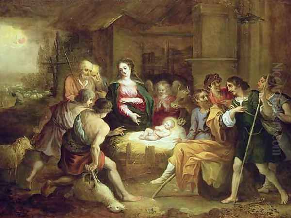 The Adoration of the Shepherds Oil Painting by Willem van, the Elder Herp