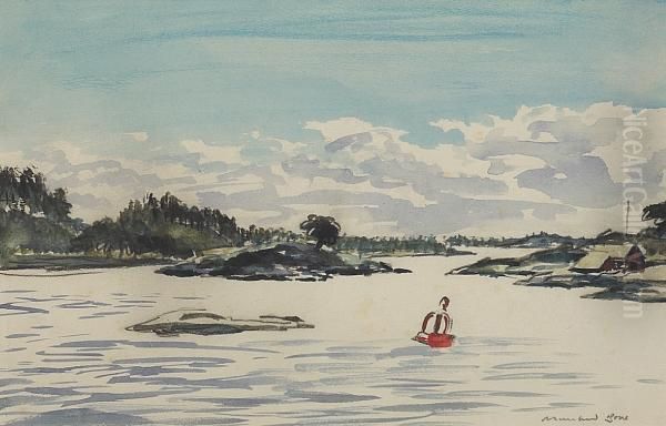 Coast Of Sweden Oil Painting by Muirhead Bone