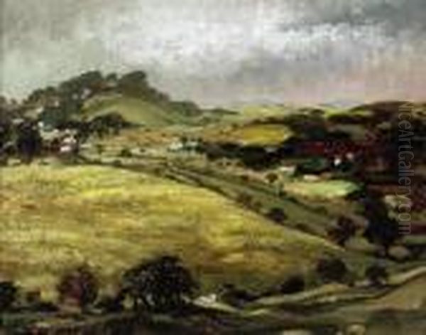 Accross The Hills Oil Painting by Muirhead Bone